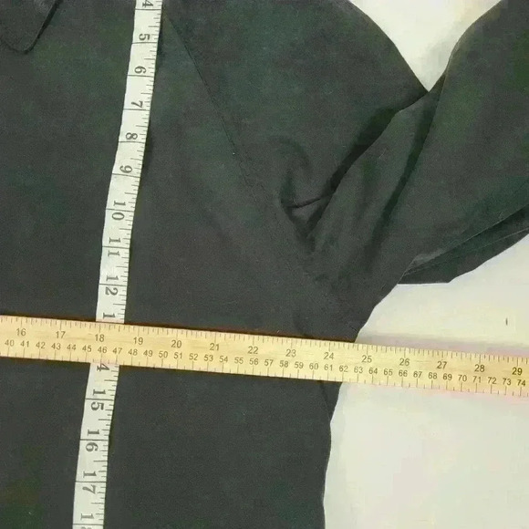 Ralph Lauren Trench Coat Black Jacket Sz 42R - Picture 13 of 14